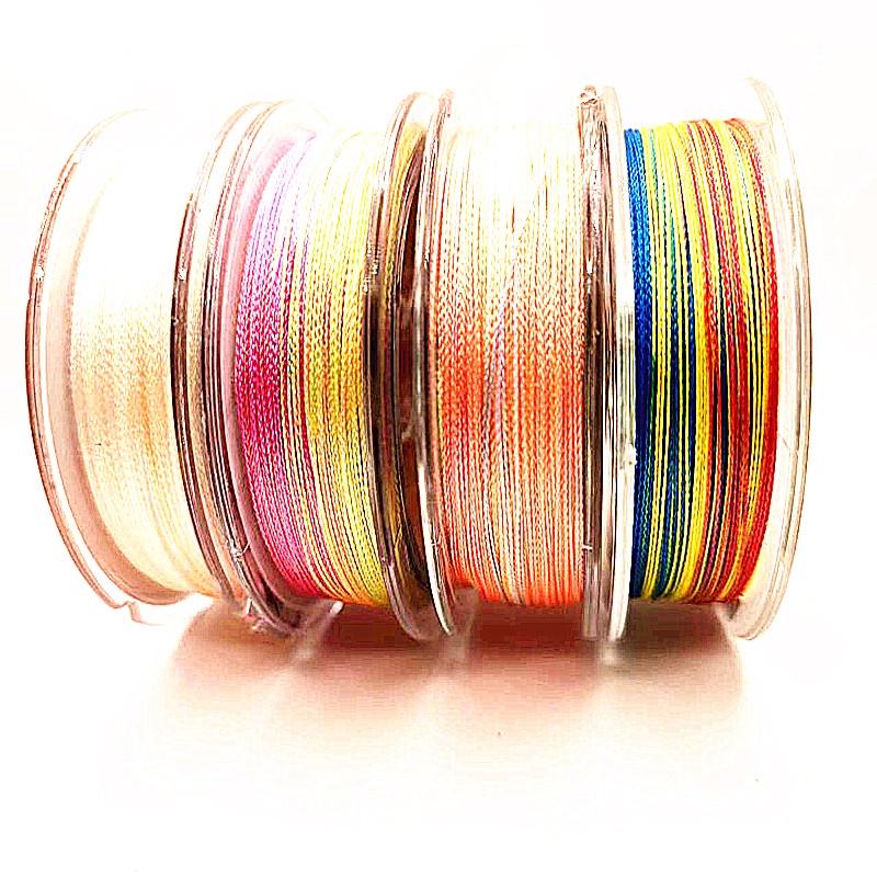 4X Tali Pancing PE Jepang 50m Anti Gigit Colorful Fishing Line