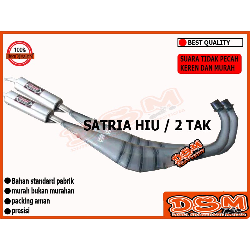 KNALPOT RACING 2 TAK SATRIA HIU / KNALPOT KOLONG SATRIA 2 TAK