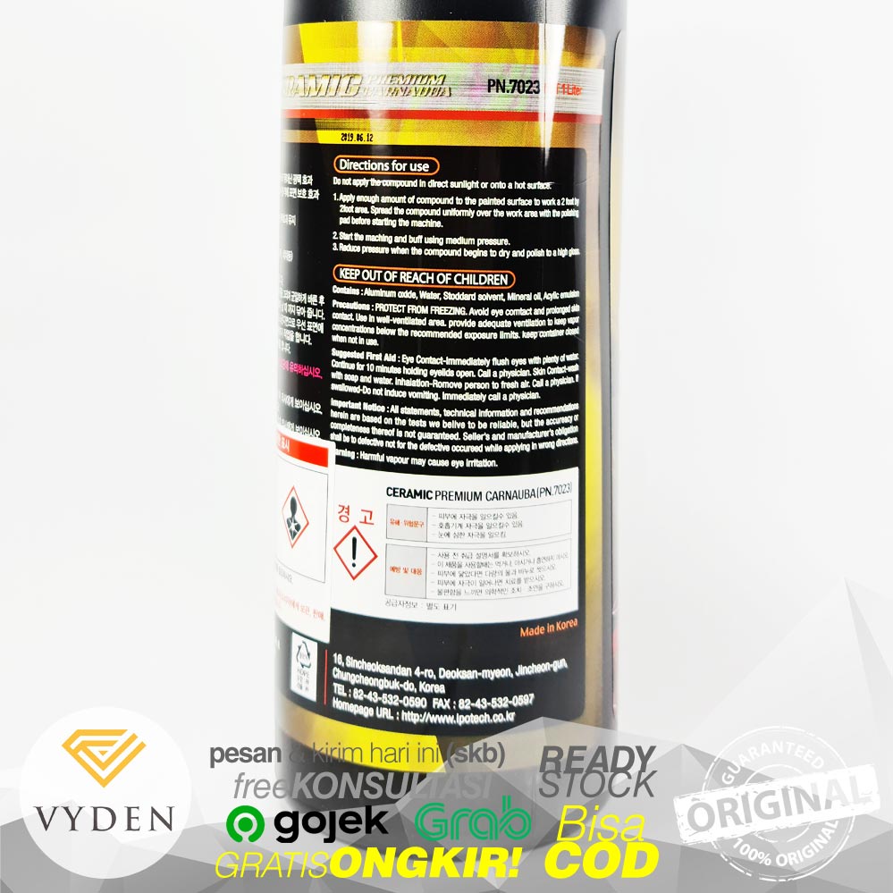 IPO PREMIUM Carnauba Wax 100ml Repack Tahan Lama Deep Gloss Poles Mobil Motor MURAH