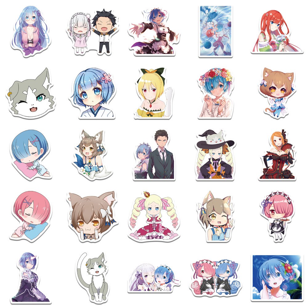 RZ001 – Sticker Stiker Anime Jepang Re Zero