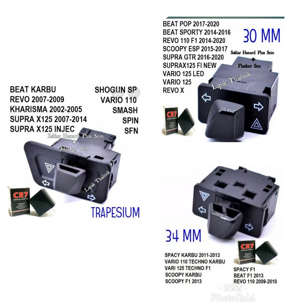 Saklar Sein Plus Hazard Plus Flasher Sein Motor Honda Revo Beat Fi Supra X 125 Vario 110 125