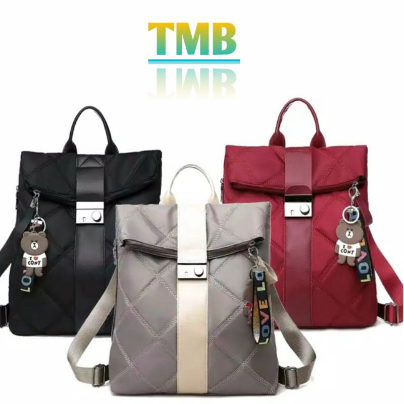 COD√ Tas Besar Laptop Ransel Cewek Merah Backpack Korea WANITA IMPORT FASHION BATAM Kualitas bagus