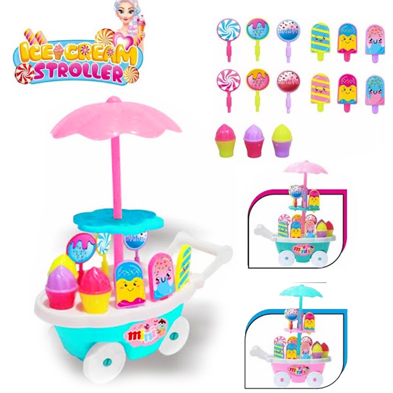 Mainan Ice Cream Stroler/ Mainan Gerobak Eskrim 526 JSP