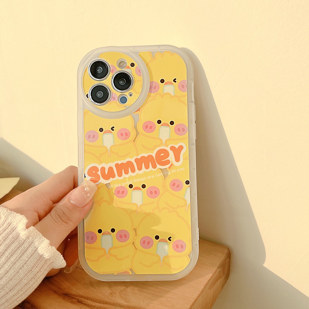 Case Pelindung Motif Bebek Kuning Bahan TPU Untuk iPhone 11 13pro 13prm 12 7Plus xs 8Plus XR 7 8 XR 11pro xs Max 12Pro Max