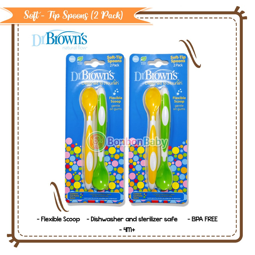 Dr Brown's Soft Tip Spoons Isi 2pcs TF011 / sendok bayi