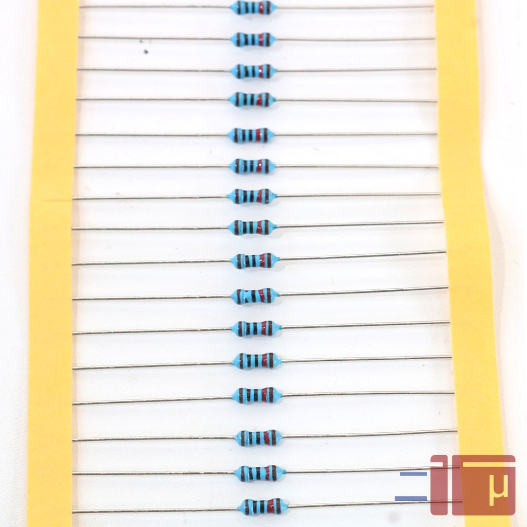 x10 Resistor 10K 1/4W Metal Film 1% Taiwan Kaki Tembaga