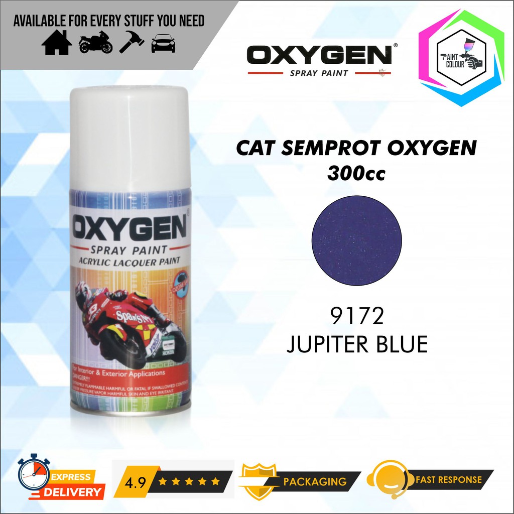 Cat Semprot / Pylox OXYGEN Acrylic Spray Paint - 9172 Jupiter Blue