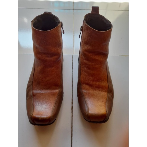 Sepatu Boot Pria PRADA Asli Kulit Original Preloved