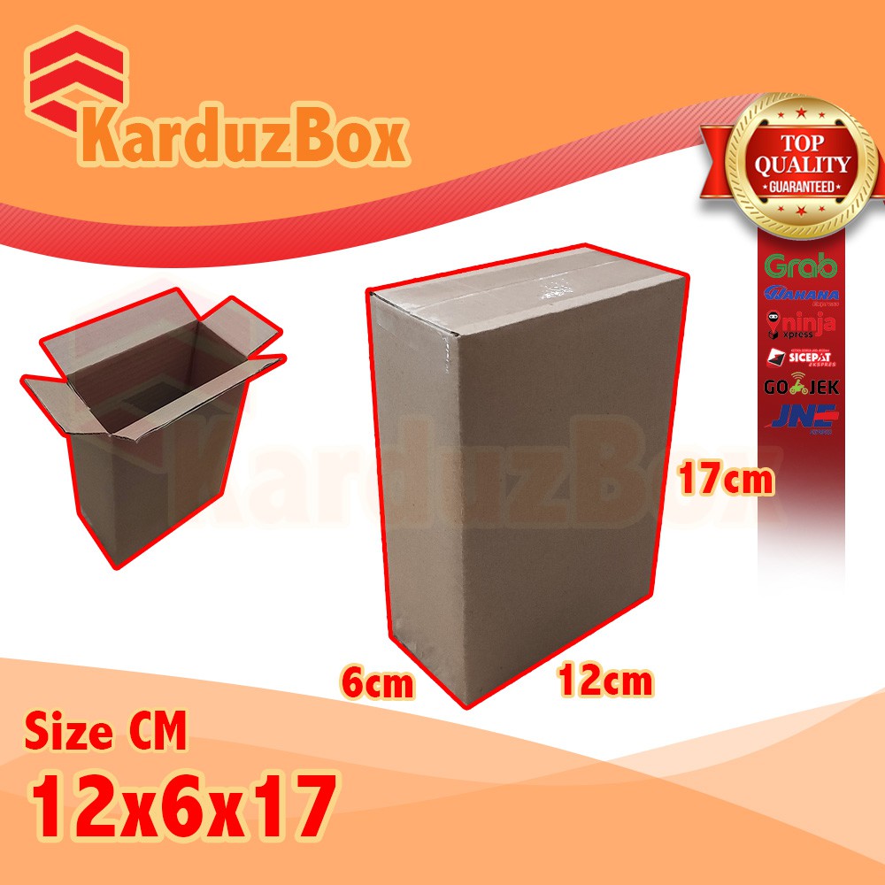 

12x6x17 kardus box packaging POLOS BARU