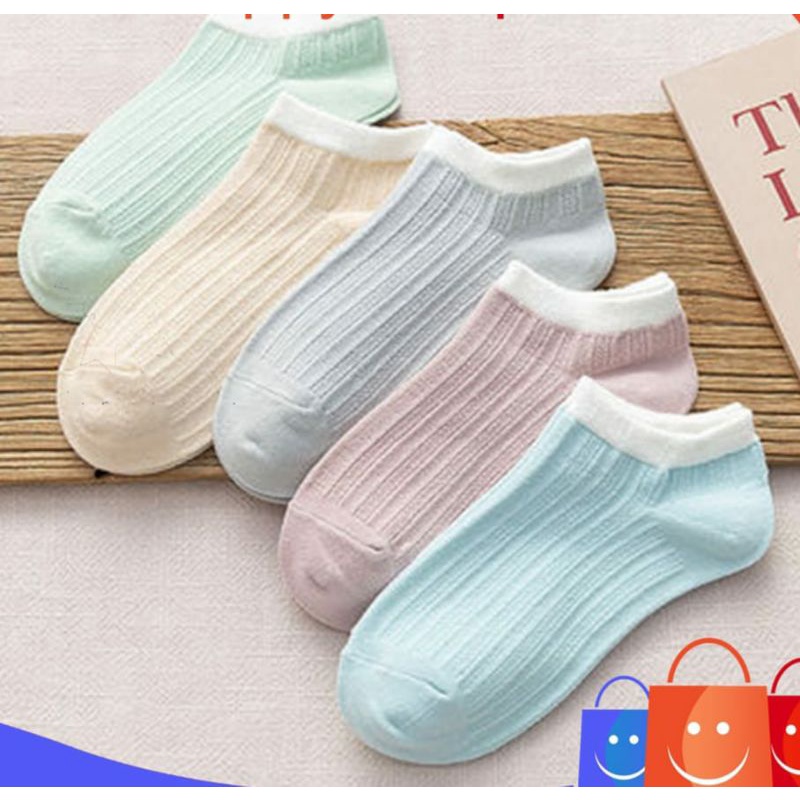 ~ PIYOSHI08 ~ Kaos Kaki Wanita Polos Warna Pastel / Ankle Socks Shabby Color Fashion Korea AF145