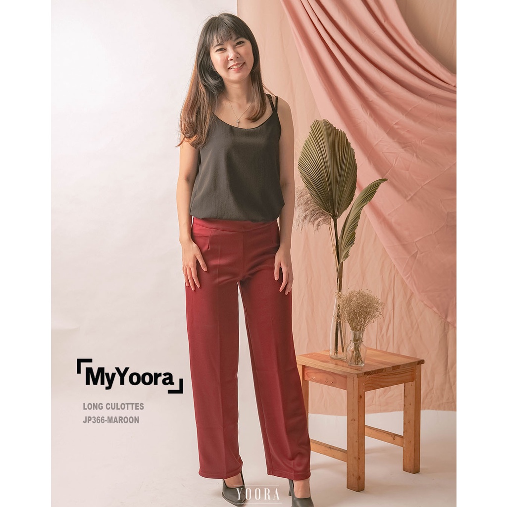 MyYoora Long Culottes Celana Kulot JP366/JP346-Basic-MAROON
