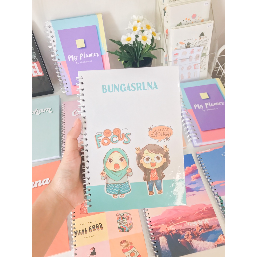 

CUSTOM BOOK PLANNER A5 HARD DAN SOFT COVER SOUVENIR SEMINAR TYPE 3