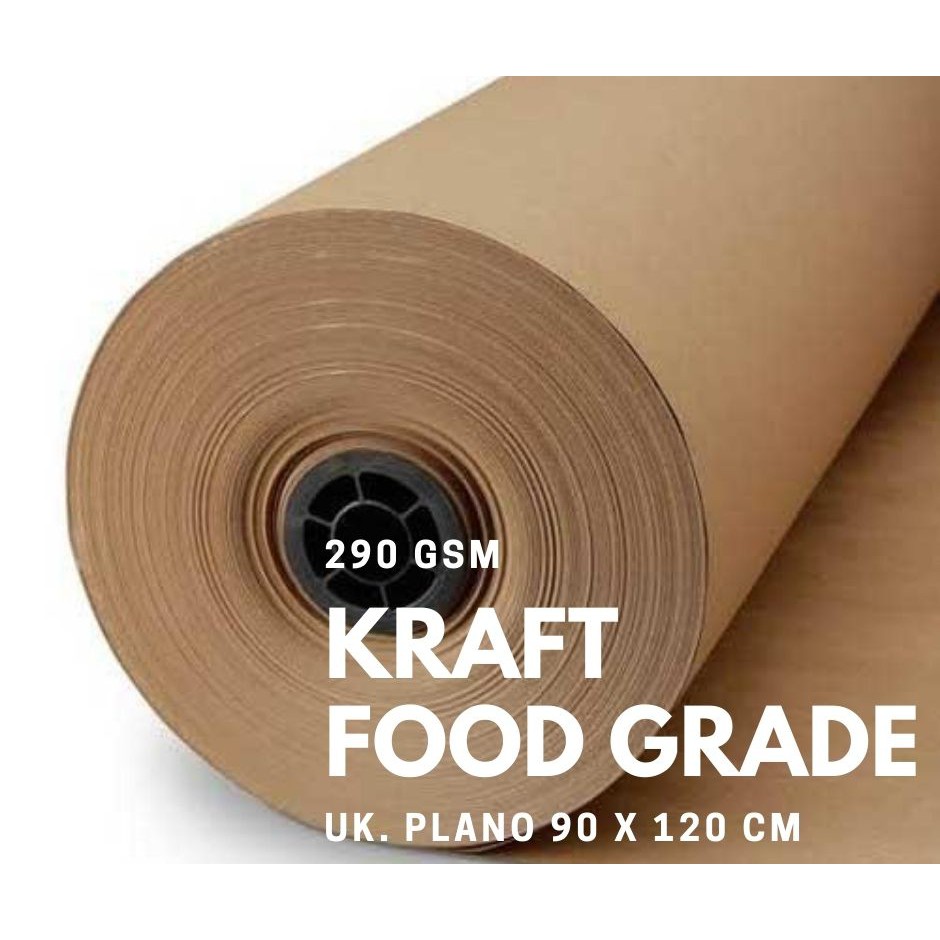 

KERTAS KRAFT FOOD GRADE, UKURAN PLANO 90 X 120 CM, 290 GSM