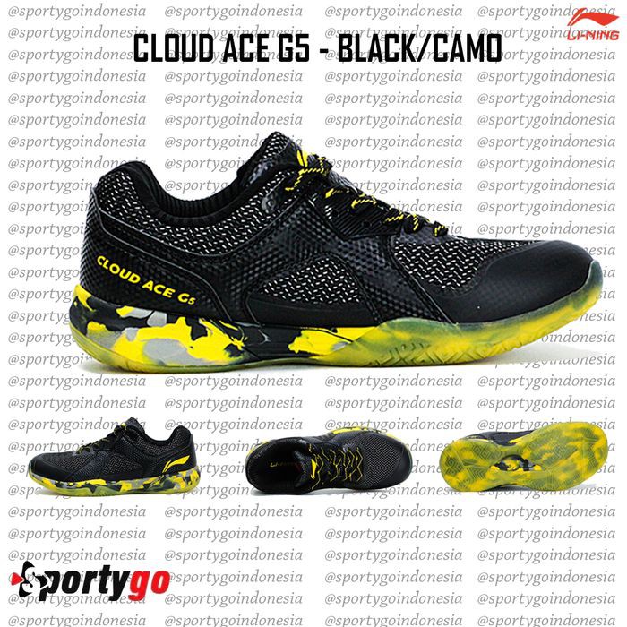 SEPATU BADMINTON LINING CLOUD ACE G5 - black 40