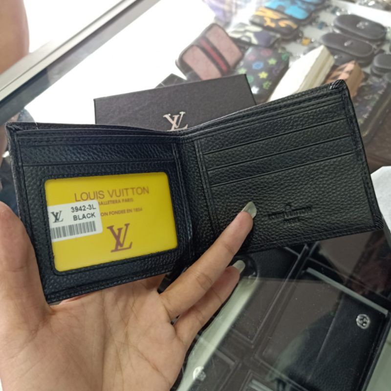 Dompet Lipat Pria LV Leather Dompet Kulit Asli import