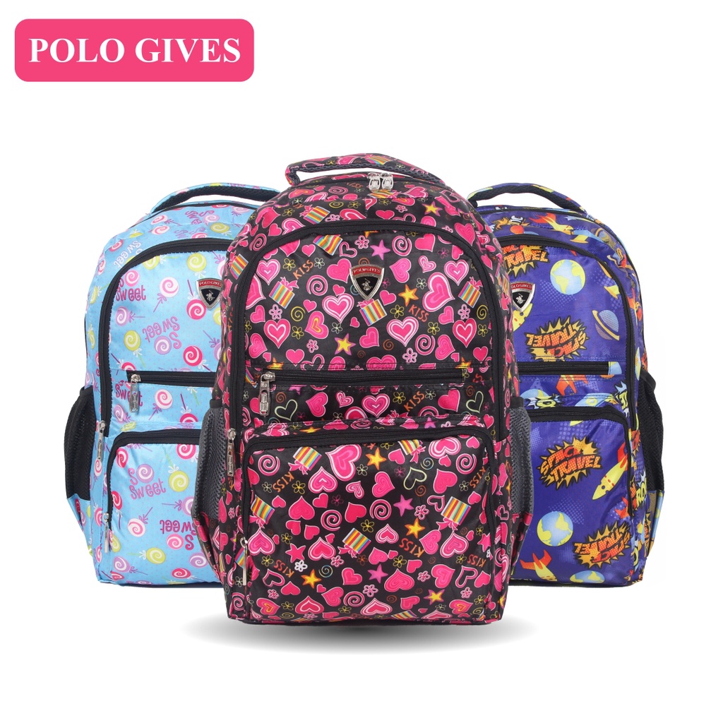 [KLIKTAS] Tas Ransel ABG Sekolah Unisex Import Polo Gives PG 0181/ Backpack / Tas Punggung