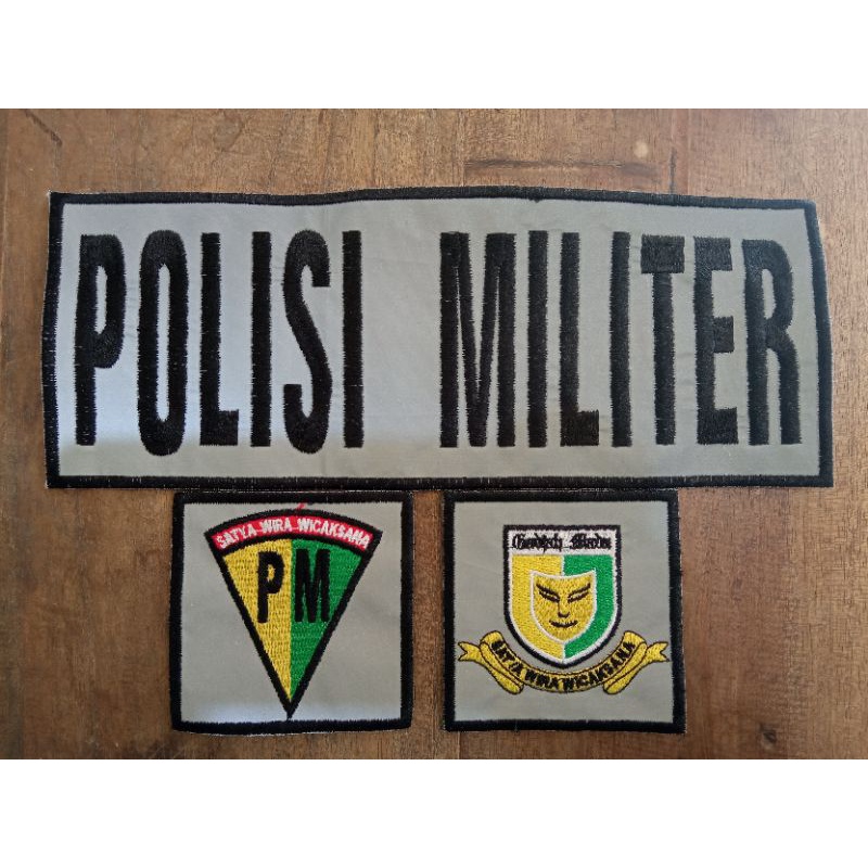 Atribut Polisi Militer Atribut Kedinasan Bordiran Berkualitas Terima PO Bordir Komputer Polisi Indon