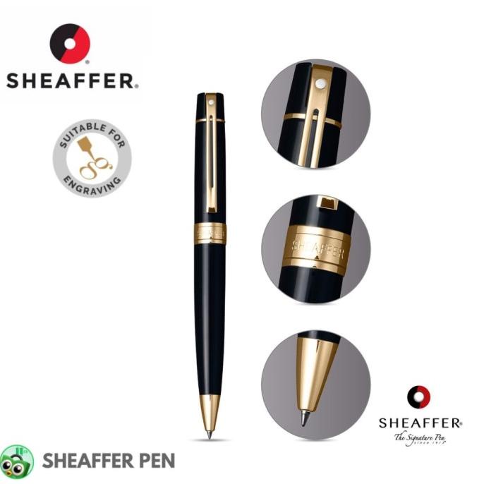 

Sheaffer 300 Glossy Black with Gold Tone Ballpoint Pen