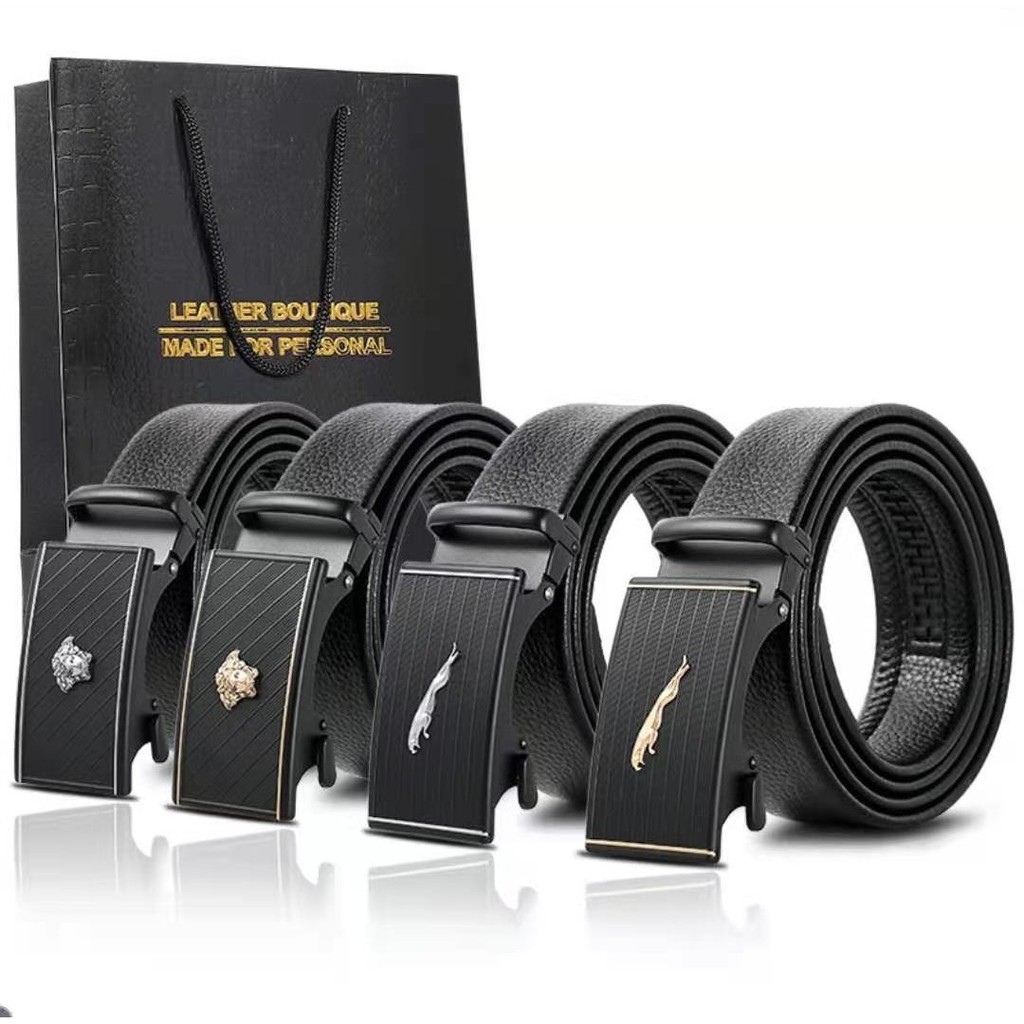 IKAT PINGGANG KULIT PRIA GESPER ACRYLIC PREMIUM TALI SABUK REL MEN BELT FASHION - FAS-435+FAS-390