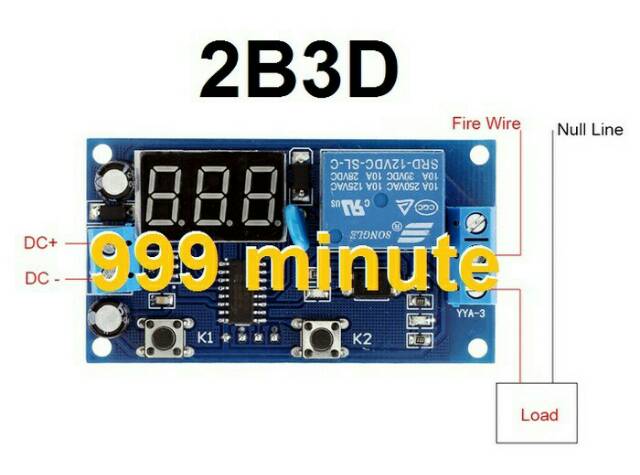 Digital timer module 2B3D timer delay switc 12V