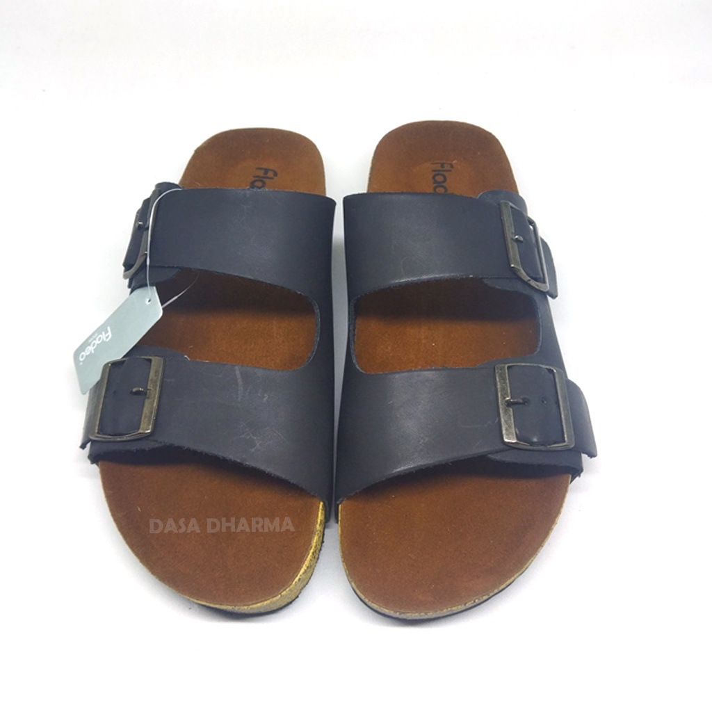 Sandal Fladeo Pria Slop Fashion Selop Cowok Slide Polos Original Size 39 - 43