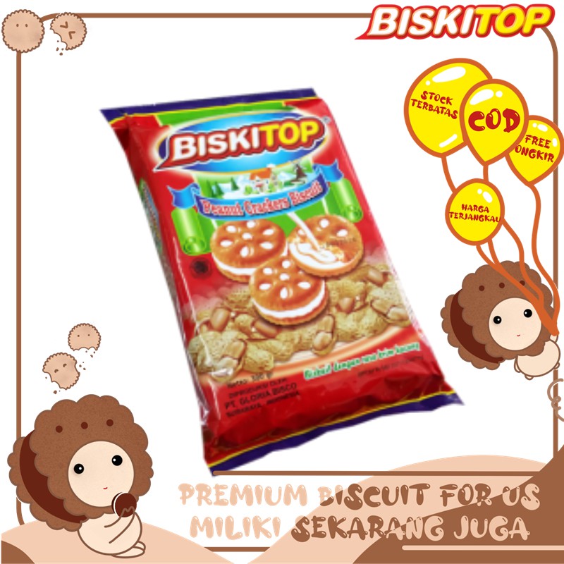 

BISKITOP - Peanut Cream 12 300gr Biskuit Anak Dewasa Enak Renyah Biscuit Cream Kacang Terbaru Lezat