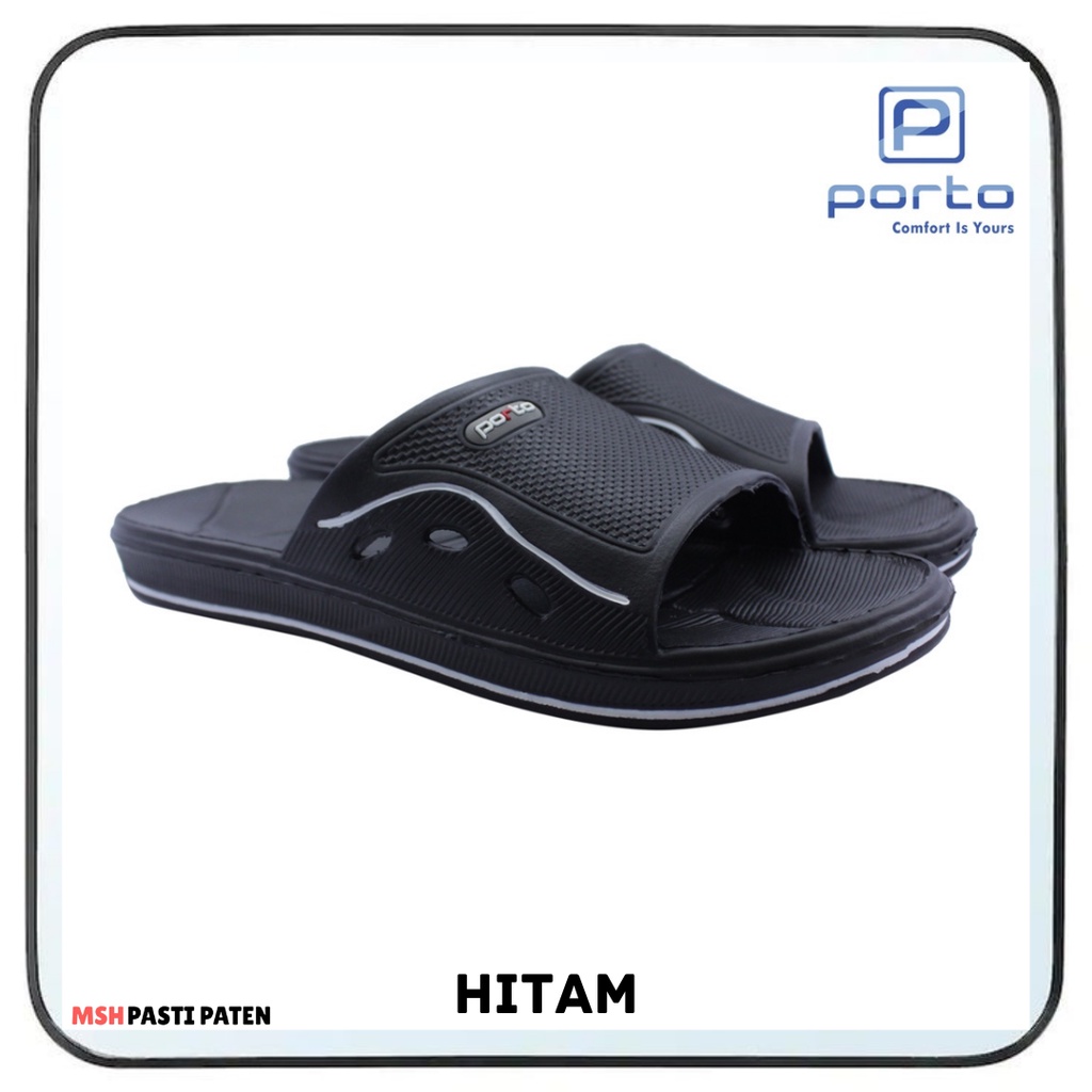 SANDAL SEHARI HARI MODEL SELOP PRIA DEWASA PORTO 1002 ORI UKURAN 39-43 BAHAN KARET