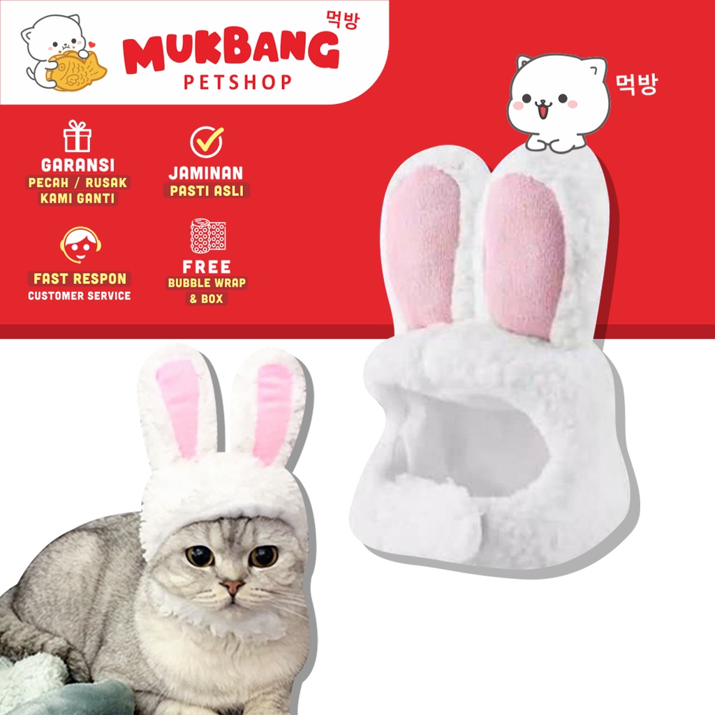 Topi Telinga Kucing Kelinci untuk Anjing / Kucing Kecil Kostum Telinga Kelinci untuk Kucing Anjing Cat Dog Costum Bando Rabbit