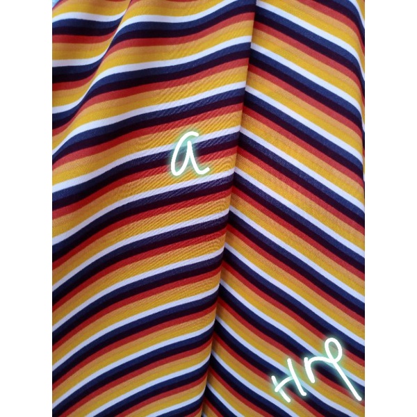 kain monalisa motif salur warna warni