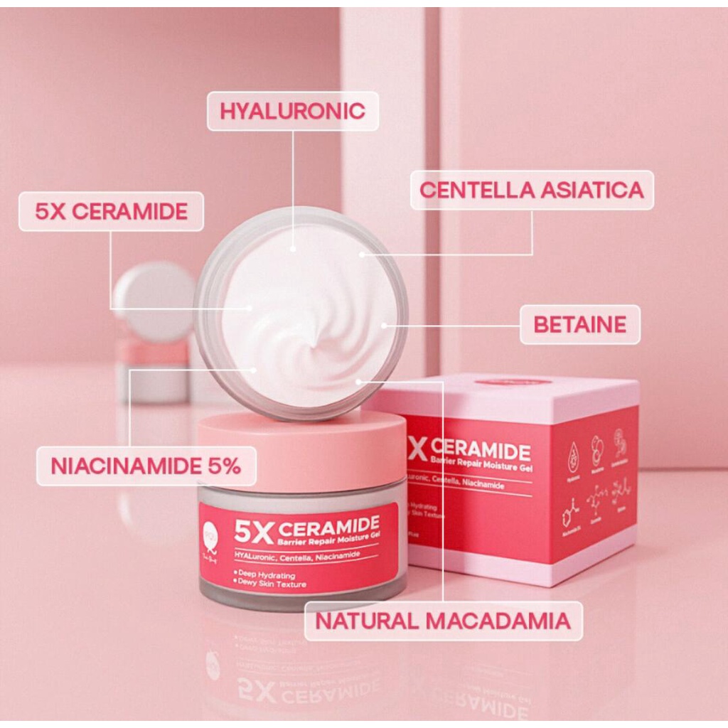 PIPIQIU 5X Ceramide Barrier Moisture Gel 30gr (PCMG) untuk Melembabkan