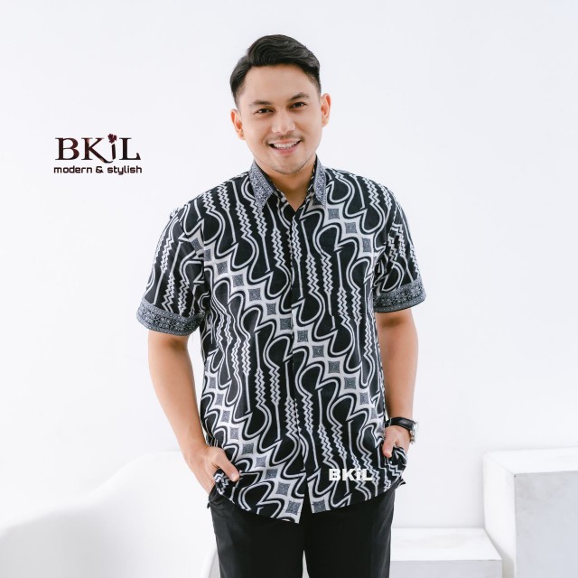 Batik Pria Lengan Panjang Batik Azmil Hrb026 Motif Keratonan Kode 002 Size M L Xl Xxl Reguler