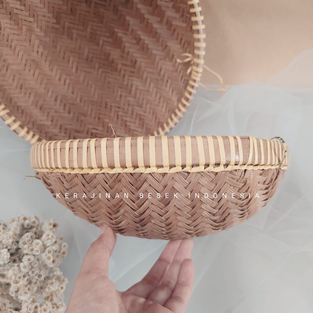 (KA01)KALO BAMBU UKURAN 25CM// Kalo murah// Kerajinan bambu murah// Tempat makanan// Saringan bambu/