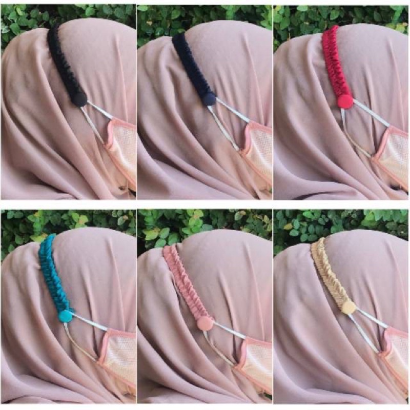 Connector Masker Jilbab / konektor hijab Pengait Masker Hijab Kain Katun conector Hijab Termurah