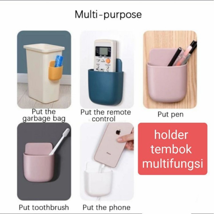 rak holder hp tempel dinding remote pulpen holder mobil