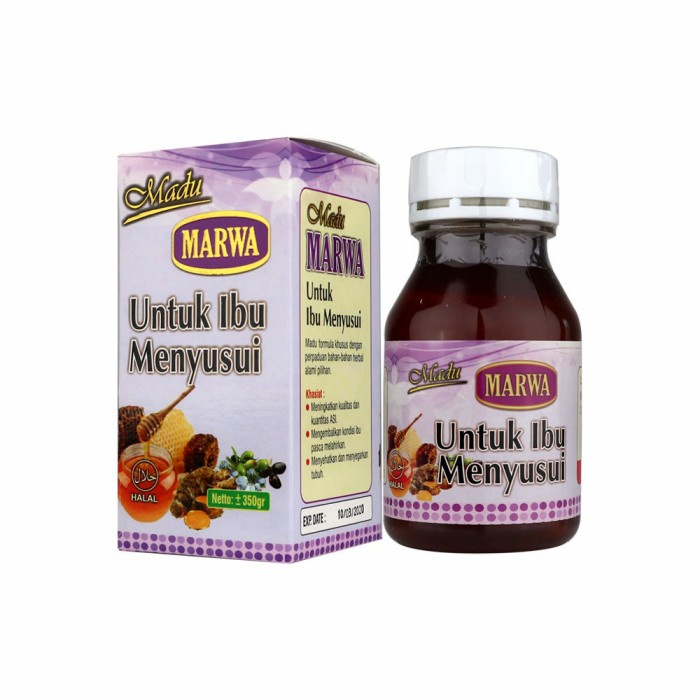 

Madu Marwa untuk Ibu Menyusui 350gr | Melancarkan ASI | Menjaga Kualitas ASI