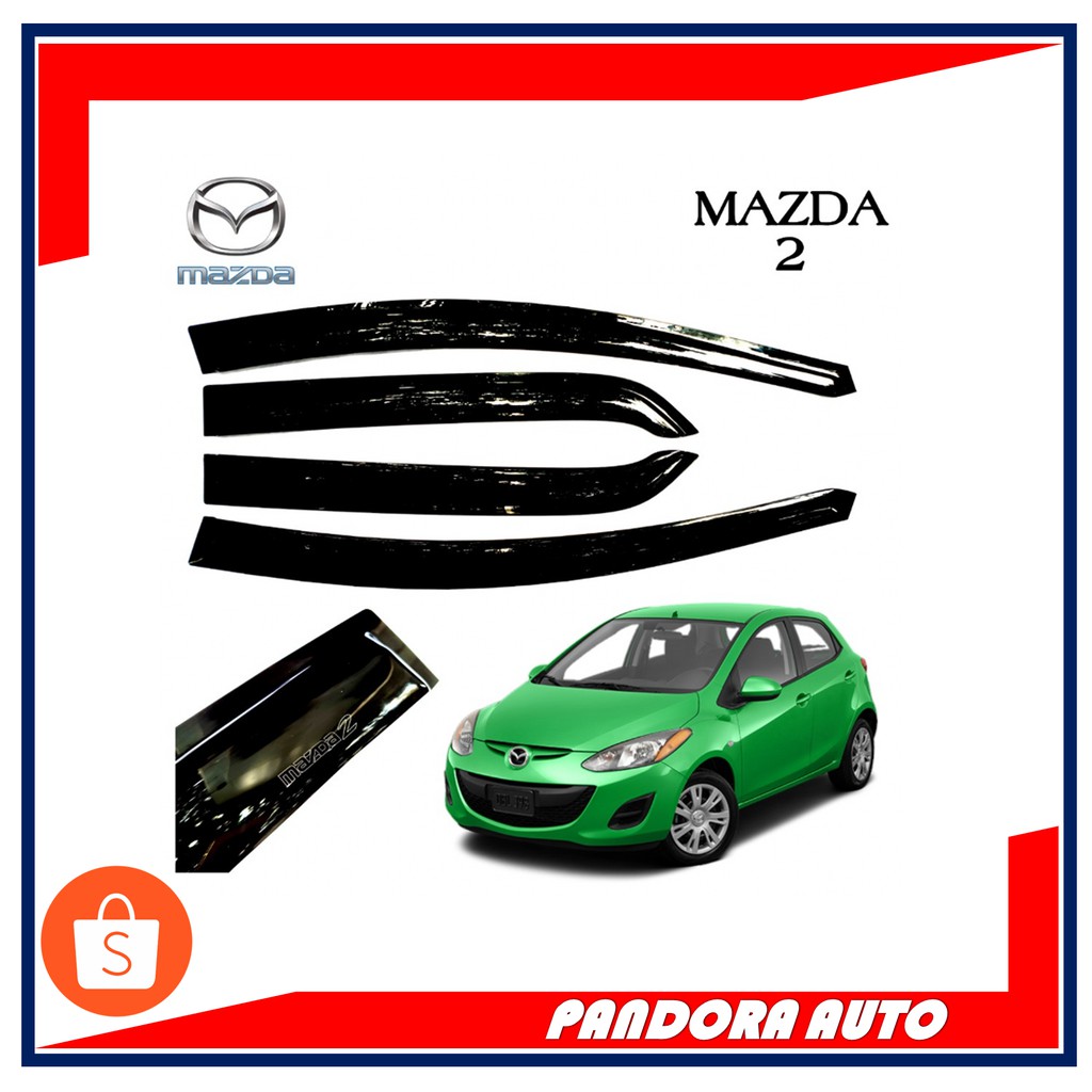 TALANG AIR MOBIL MAZDA 2 MODEL SLIM AKRILIK HITAM