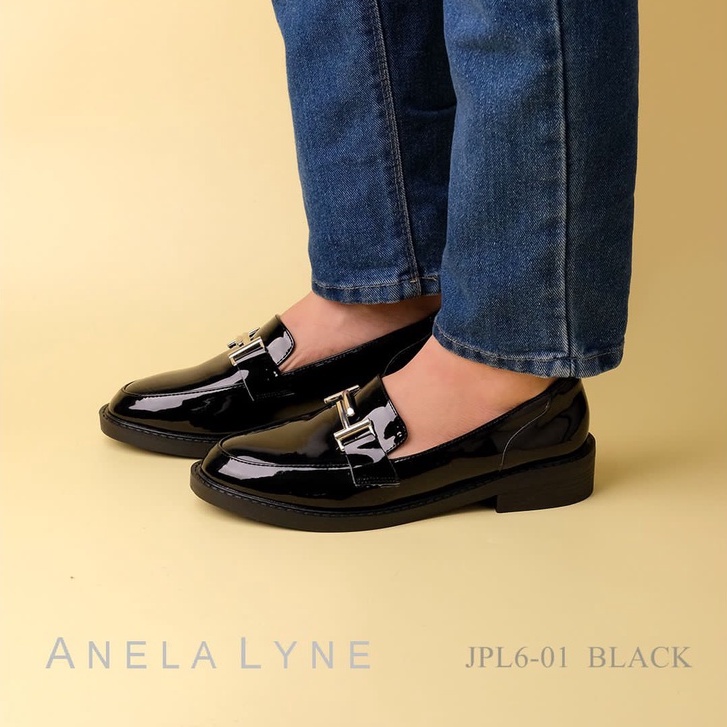 ANELA LYNE BLONDIE SEPATU LOAFERS GLOSY  PL6-01 ORIGINAL