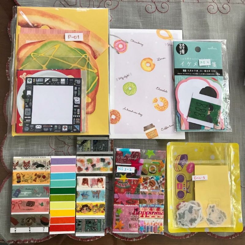 

Stationery Kawaii Journaling Bujo Set Washi Stiker Sticky Notes Jepang