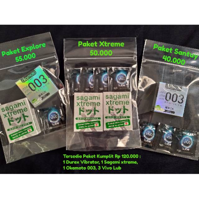 Kondom Okamoto 003, Sagami Extreme Dotted Paket