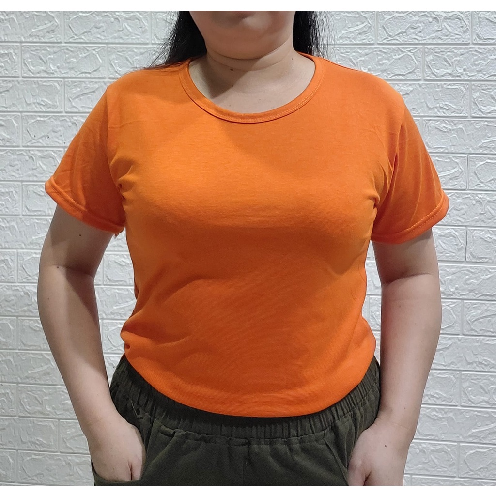 KAOS O-NECK PENDEK UKURAN XL/KAOS PENDEK SANTAI/KAOS WANITA BASIC POLOS