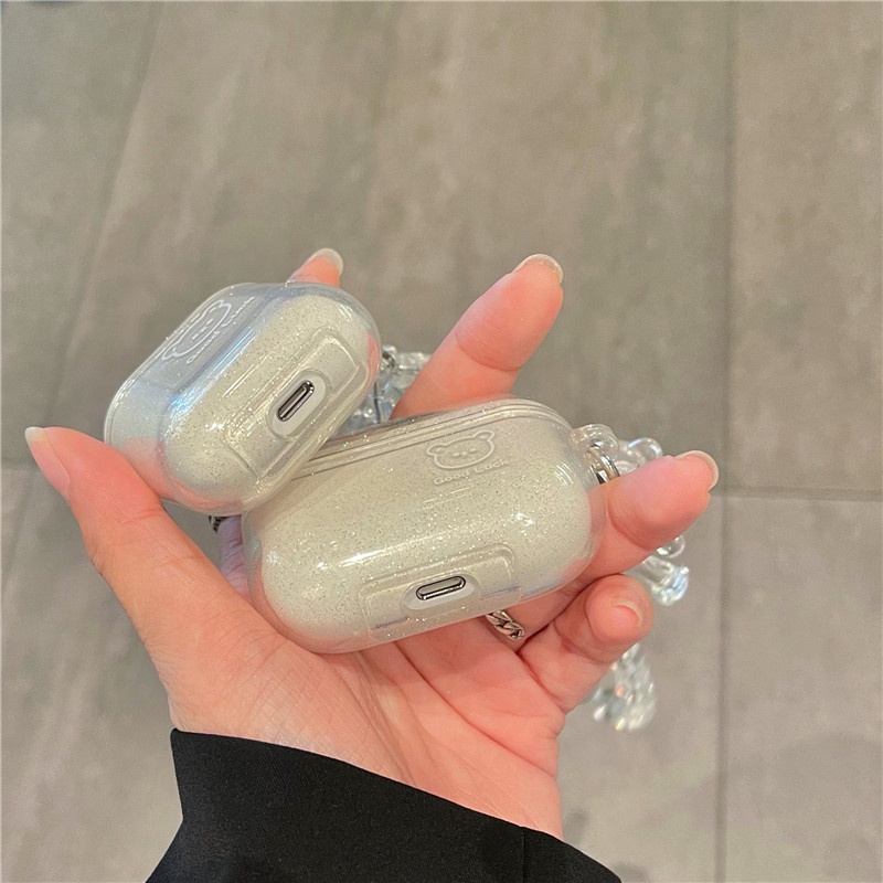 Soft case headset Bahan Plastik Transparan Untuk Airpods 1 2 Pro