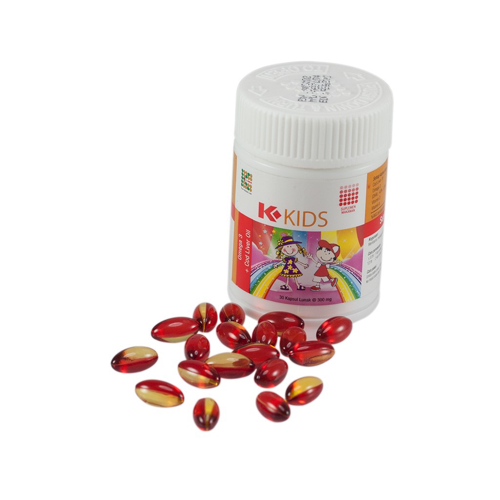 K-KIDS | Minyak Ikan Anak Omega Kids | Vitamin Anak Omega 3 Fish Oil | Suplemen Anak Original K-Link