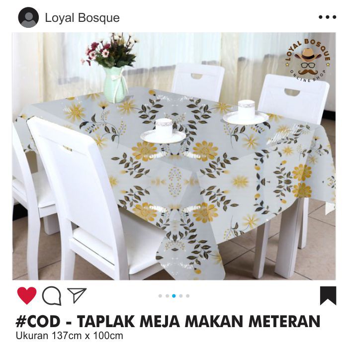 Taplak Meja Makan Permeter Anti Air Taplak Meja Makan Meteran Motif Cantik Full Print Random D31 Shopee Indonesia