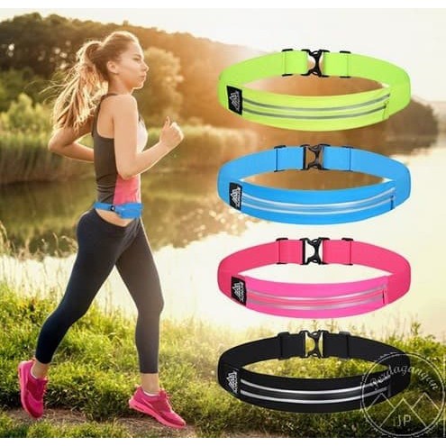 Unik Aonijie Weistbag / Magic Running Belt Biru Diskon