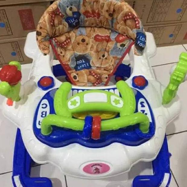 Baby Walker Hokiku Dorongan&Musik Dan Mainan Piano 8 Roda Bayi Baby Xanon7Yong