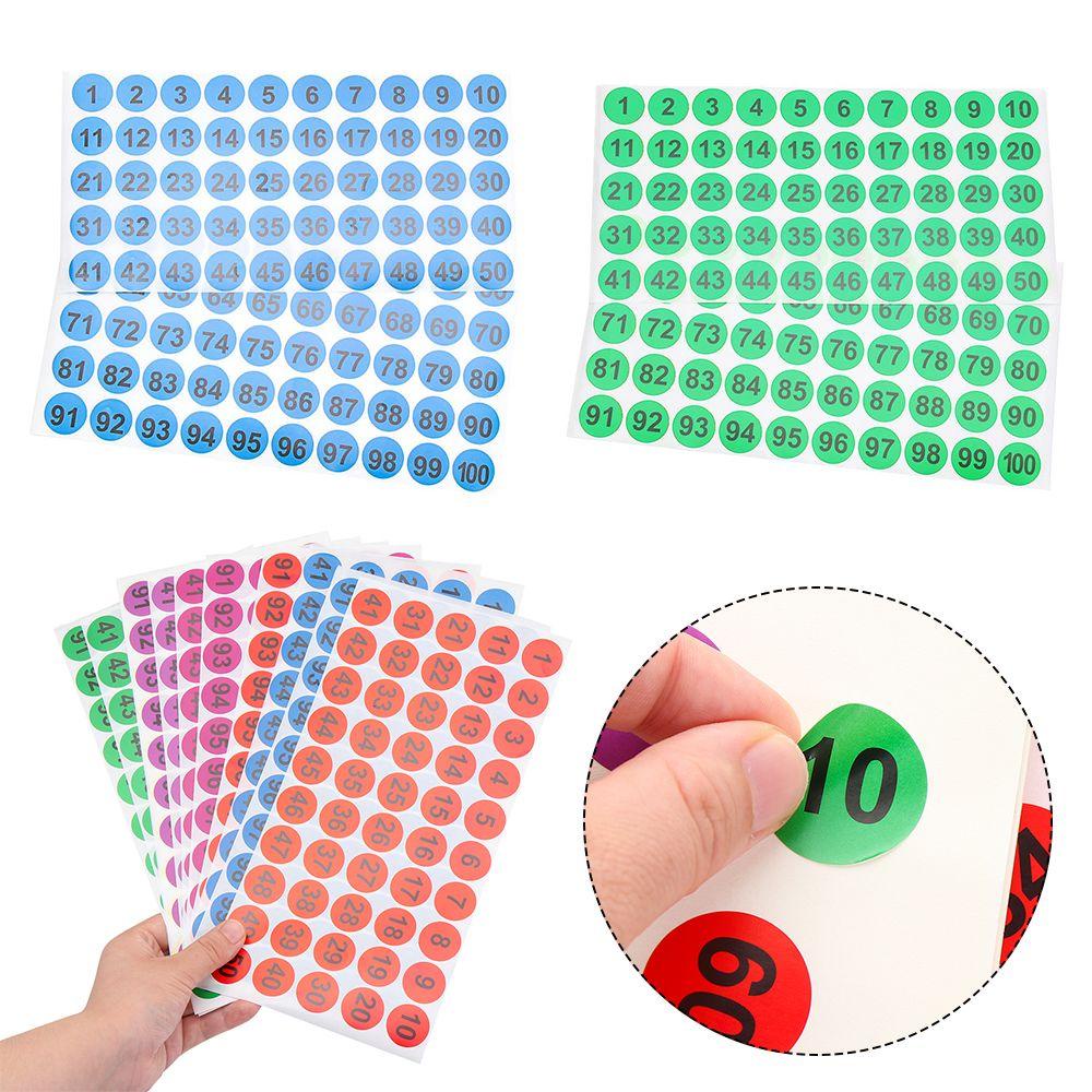 Populer 10lembar Nomor Stiker Kerajinan Scrapbooking Hias Handmade Sealing Stickers