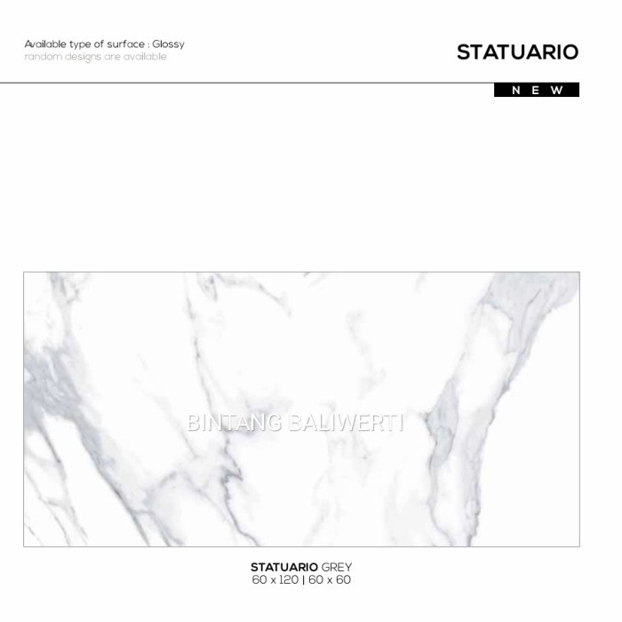 Granit Infiniti Statuario Grey 60x120/ Granit Motif Marmer Abu