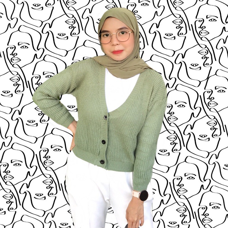 kardigan mint / cardigan crop / kardigan rajut / cardigan / kardigan / cardi rajut