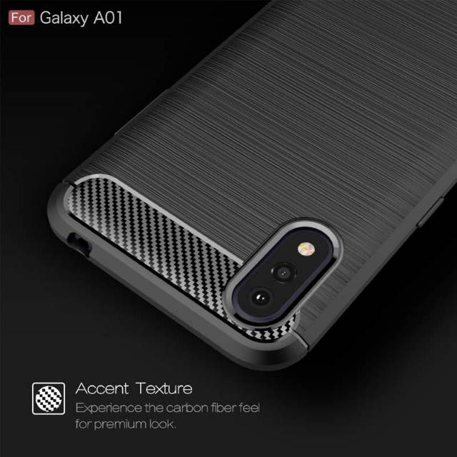 Samsung a01 premium case fiber carbon