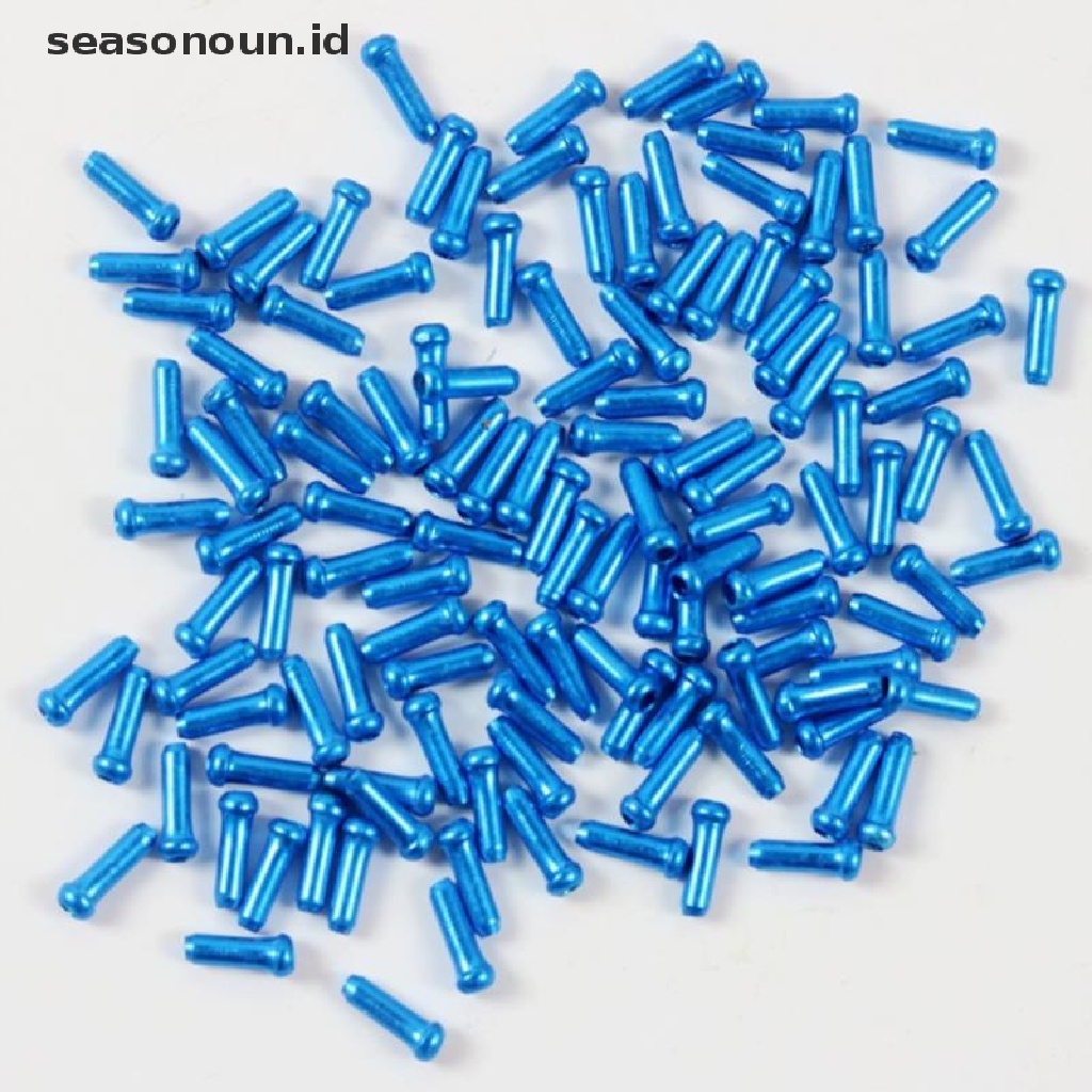 (seasonoun) 50pcs / Lot Tutup Ujung Kabel Rem Sepeda Bahan Aluminum Alloy